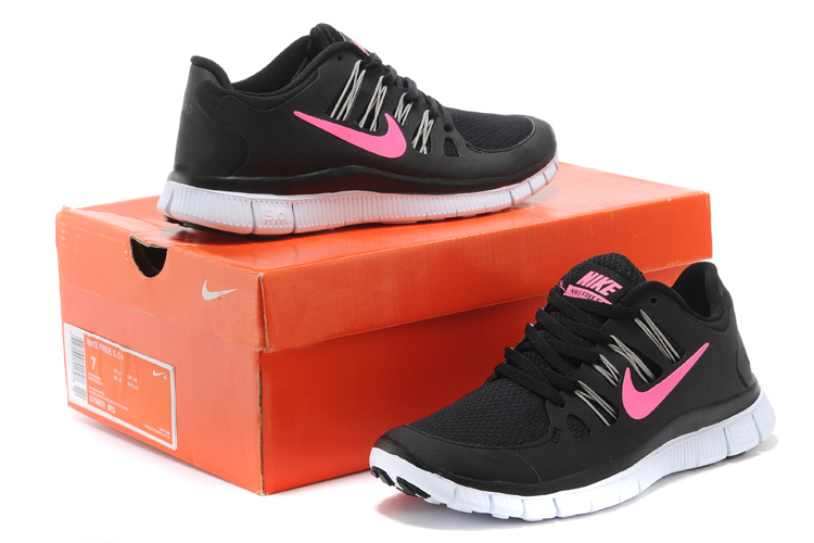 Nouveau Nike Free 5.0 femmes noir rose (2)